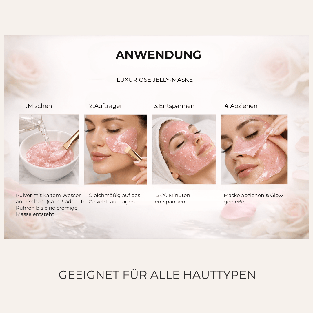 Intensiver Glow & Feuchtigkeit in 20 Minuten - Rose Jelly Maske